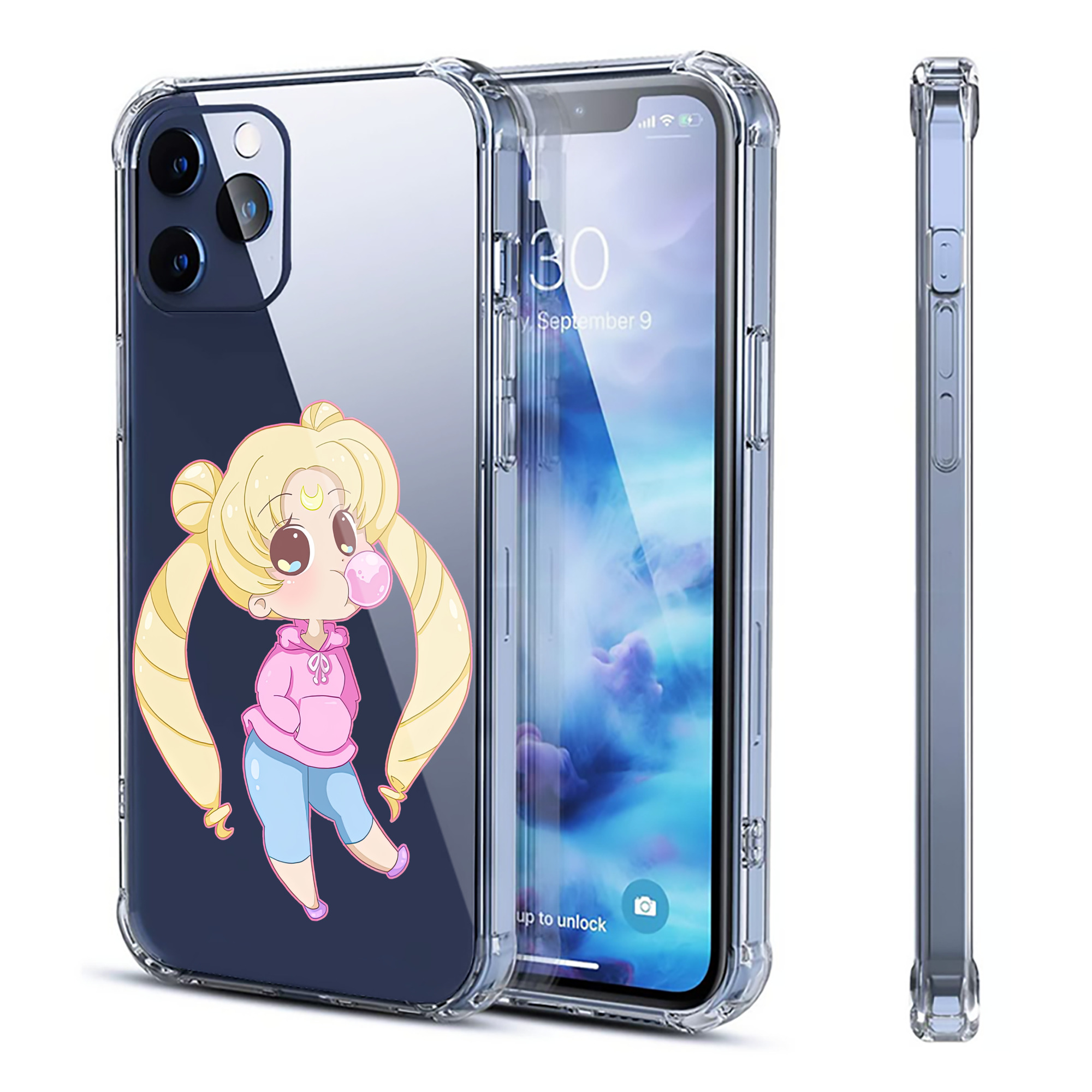 （画像用） 美少女戦士セーラームーン 愛野 美奈子 あいの みなこ Sailor Moon Aino Minako 【iPhone 12シリーズ対応】透明スマホケース（クリアソフトケース）